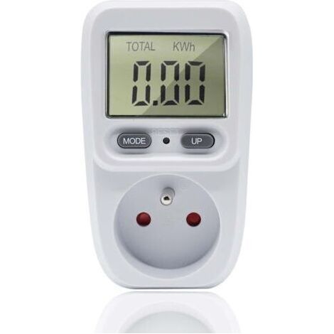 Wattmeter-steckdose, Stromverbrauchsmessung, Energiezähler-steckdose, Stromzähler-verbrauch, Stromsparer, 3680 W, 16 A (1 Packung)