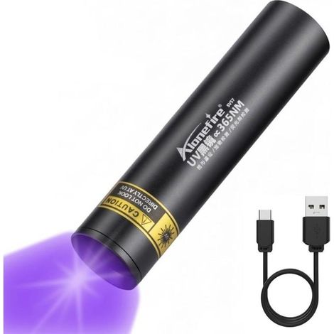 Wiederaufladbare 3 W 365 Nm Uv-taschenlampe – Urin-, Harz-, Fluoreszein- Und Mineraliendetektor – Integrierte Ladeanzeige