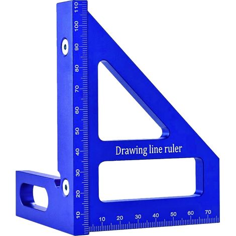 Winkelmesser Für Holzbearbeitung, 45/90 Grad Aluminium 3d-winkel, 3d-zimmermannswinkel, 3d-mehrwinkel-messlineal, 3d-gehrungswinkel Für Ingenieur, Heimwerker (blau)
