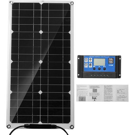 Ymyny 20 W Tragbares Solarpanel-set, 15 V-ladegerät, 30 A-controller