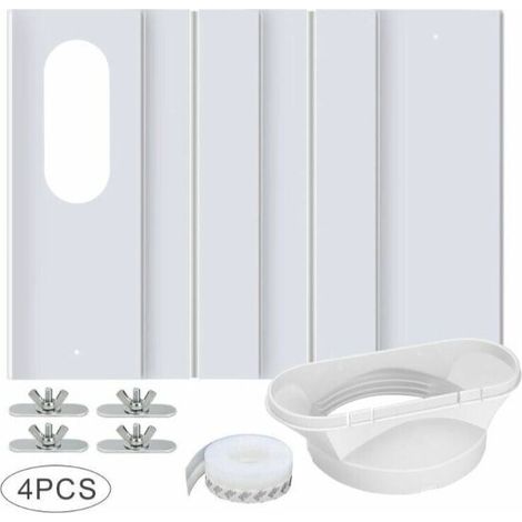 Ymyny Tragbares Klimaanlagen-fenster-set, Mit Universal-kupplung, Verstellbare, Verstärkte Pvc-panel-fensterdichtung, Ac-fenster-entlüftungs-set Zum Schieben Für 10 Cm Abluftschlauch