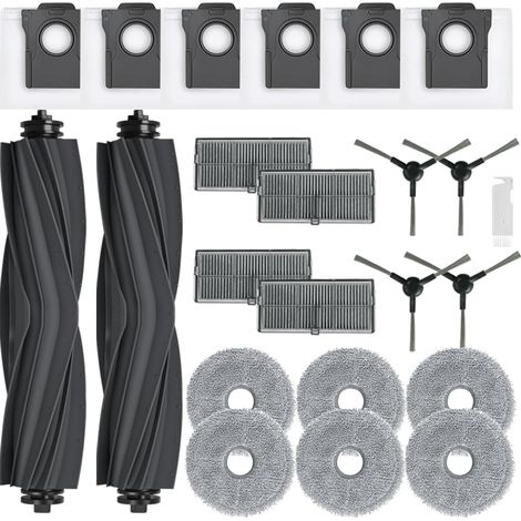 Zubehörset Für Dreame L10s Ultra Gen 2/ L10s Pro Ultra Heat/ L40 Ultra Ae/ X30 Ultra/ Mova E30 Ultra, 2 Hauptbürste, 6 Staubbeutel, 6 Mopp, 4 Filter, 4 Seitenbürste