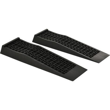 Set Mit 2 Rampen Für Nutzfahrzeuge. Robuste 3-tonnen-laderampen Für Wohnwagen Und Wohnmobile, 70 X 19,5 X 7,8 Cm, Schwarzes Pp – Ideal Zum Verladen Hoher Fahrzeuge.