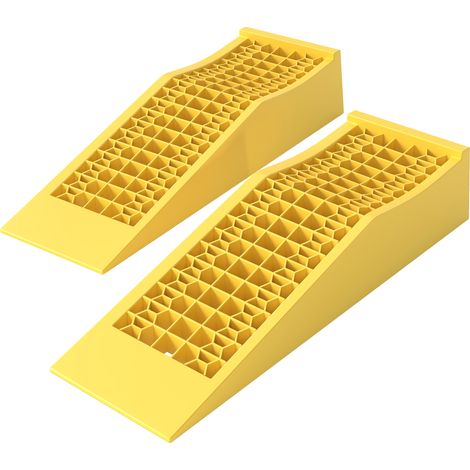 Set Mit 2 Rampen Für Nutzfahrzeuge. Laderampen, 70 X 19,5 X 7,8 Cm, Gelbes Pp – Stabile Und Gut Sichtbare Rampen Für Sicheres Be- Und Entladen.