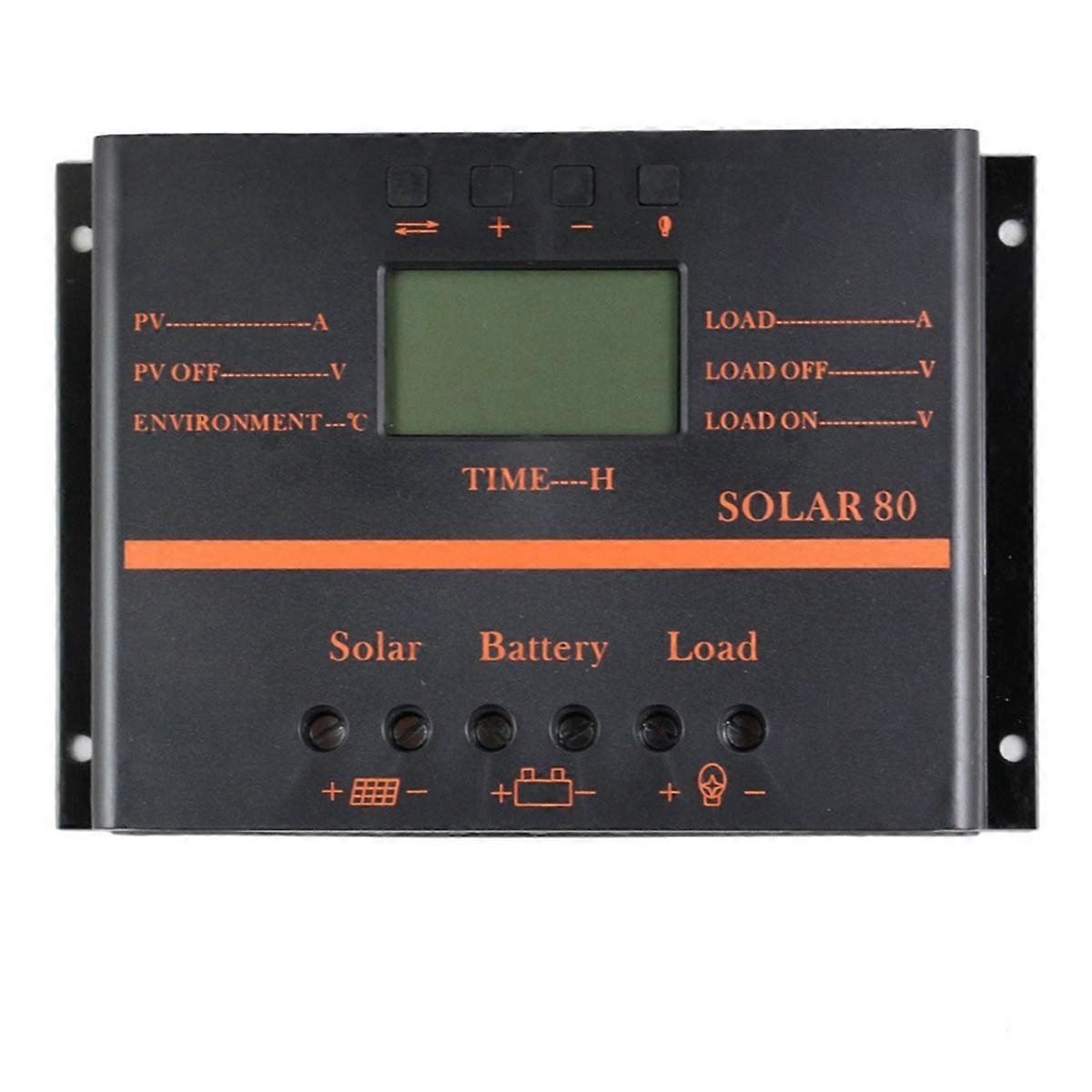 Régulateur De Batterie Personnalisé Pour Panneau Solaire 80a, Port Automatique 12v / 24v Pwm Pour Fld / Life