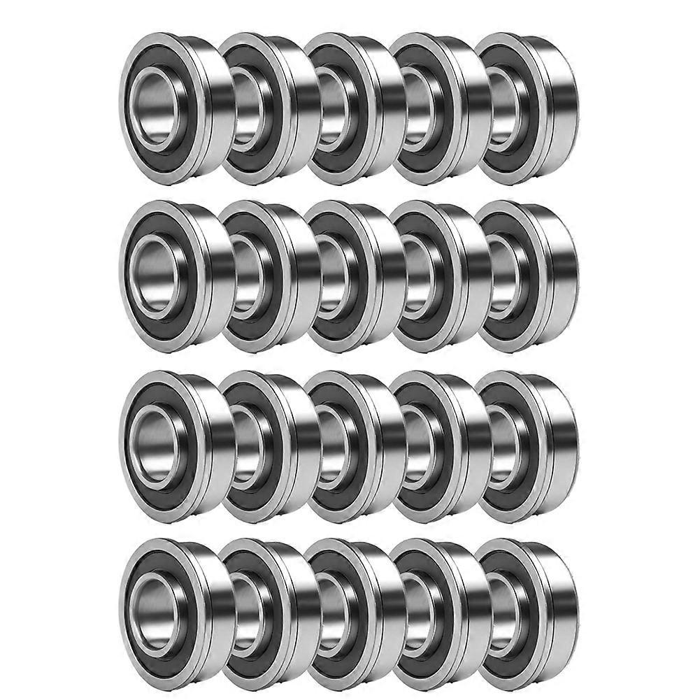 20 Roulements À Billes À Bride (diamètre Intérieur 1/2" X Diamètre Extérieur 1-3/8" X 1/2") Pour Tondeuses À Gazon, Brouettes, Chariots Et Diables.