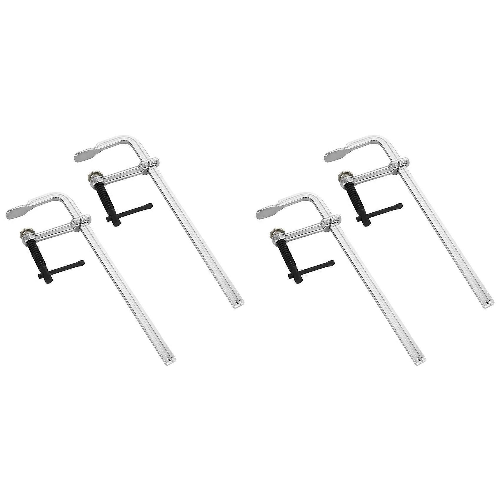Lot De 4 Serre-joints En F De 30 Cm (12 Pouces) Pour Soudage, Serre-joints Pour Barres D'Acier, Robustes, Ouverture Maximale De 30 Cm (12 Pouces), Profondeur De Gorge De 7,6 Cm (3 Pouces).