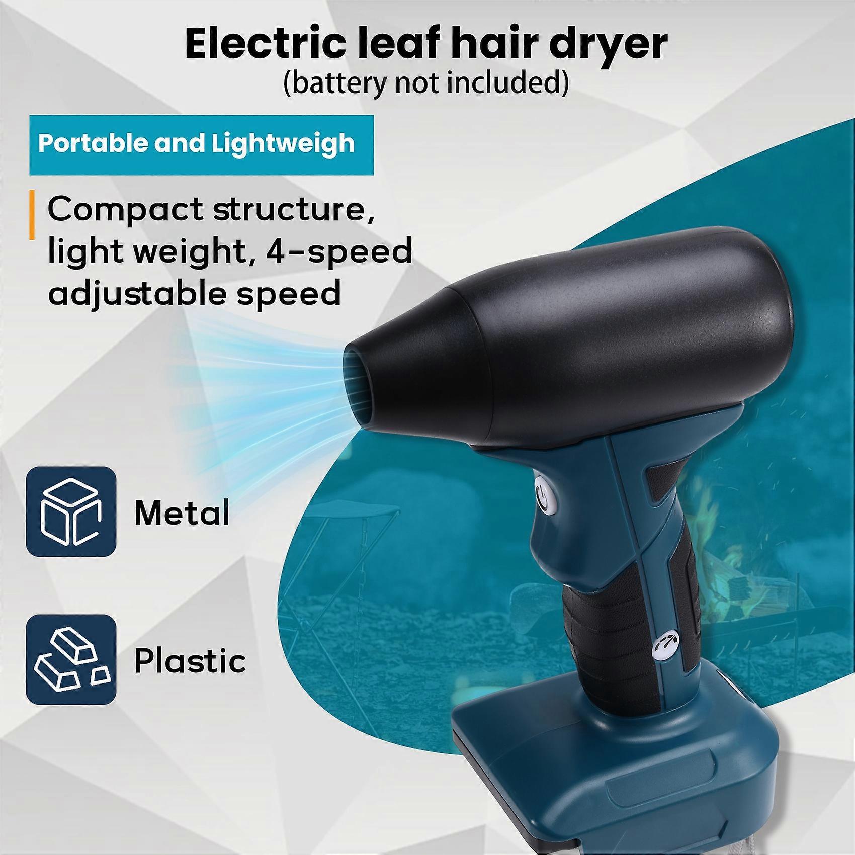 Souffleur De Feuilles Sans Fil, Souffleur D'Air Électrique Pour Chantier, Compatible Avec Les Batteries Makita 18 V, Sans Balais, Portable, À Turbo Puissant