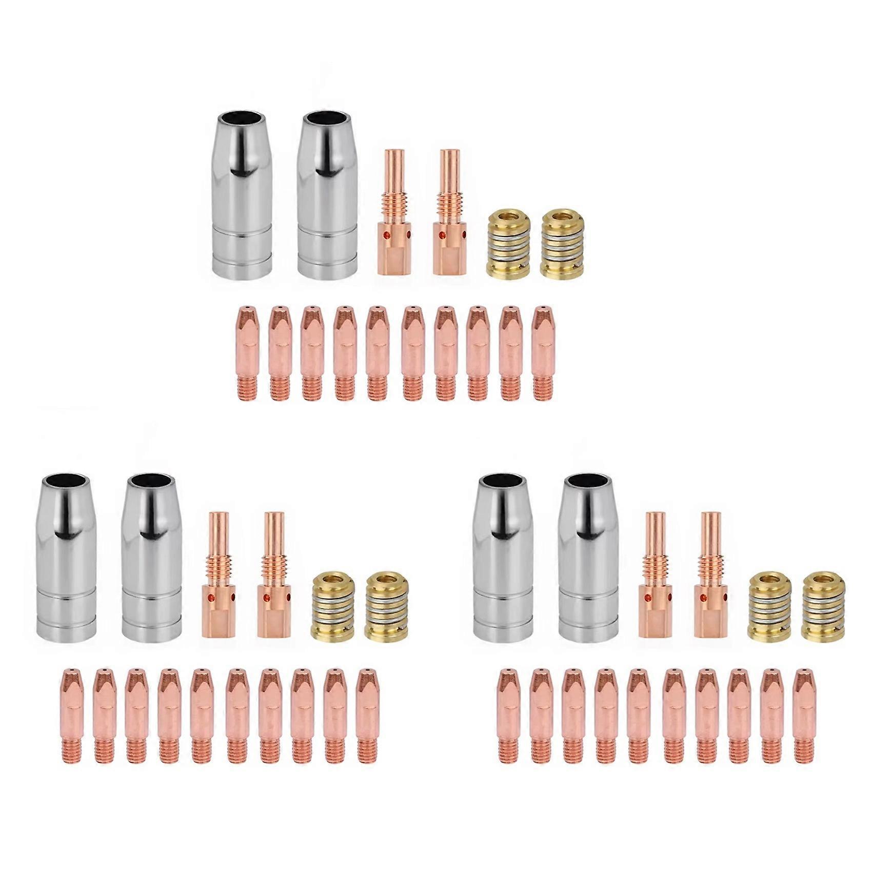 Kit D'Accessoires De 48 Pièces Pour Torches De Soudage 25ak, Consommables, Porte-buse De Gaz Pour Torche Mig/mag 0,8 Mm Compatible 25ak.