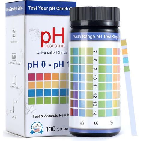 Ph-teststreifen 0-14, 100 Stück, Universelles Lackmuspapier Für Die Analyse Von Wasser, Flüssigkeiten, Speichel Und Urin, Sekunden