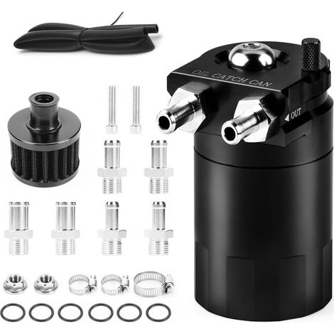 Ölauffangbehälter, 300 Ml Aluminium-ölauffangbehälter, Automatischer, Universeller Aluminiumbehälter Mit Zubehör Im Lieferumfang Enthalten, Schwarz