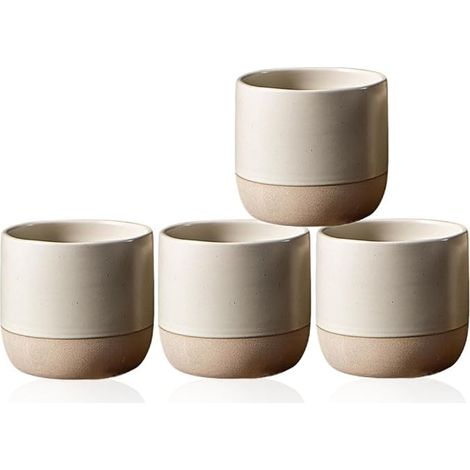 2er-set Ein Set Bestehend Aus Zwei Japanischen Porzellan-teetassen, Ohne Henkel, Asiatischen Teetassen, Keramik-teeservice, Kaffeetassen, Mate-tassen.