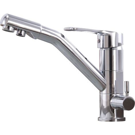 3-wege-küchenarmatur, 360° Drehbar, Spültischmischer Mit Flexiblem Auslauf, G3/8 Zoll (beige)