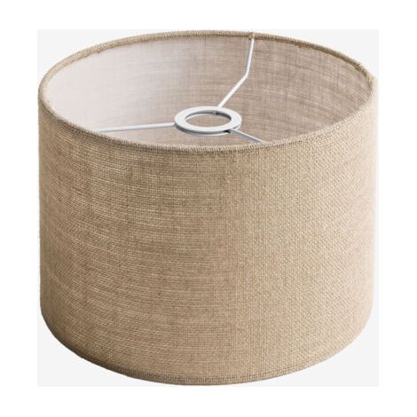 Abat-jour En Tissu Arlina Sklum Beige Leinen Ø30 Cm - ↑20 Cm