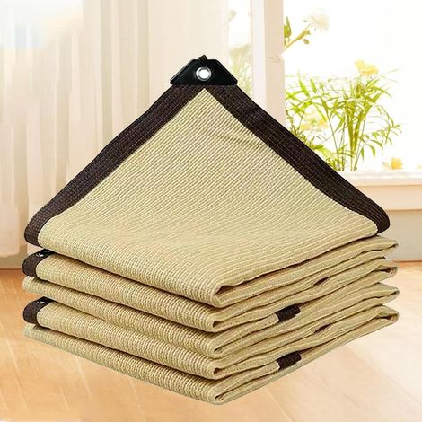 Sandfarbenes Schattiernetz, Gewächshaus-schattensegel, Beige, Durchbrochenes Schattiertuch Mit Ösen Für Stoff Für Pergola-schattennetz, Beige-3 X 6 M