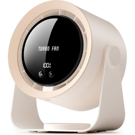 Usb-tischventilator Mit Led-anzeige Und Langlebigem Akku, 100 Geschwindigkeiten, Um 90° Verstellbare Kopfneigung, Leistungsstarker 3-in-1-tischventilator Für Schlafzimmer, Küche, Büro, Zuhause