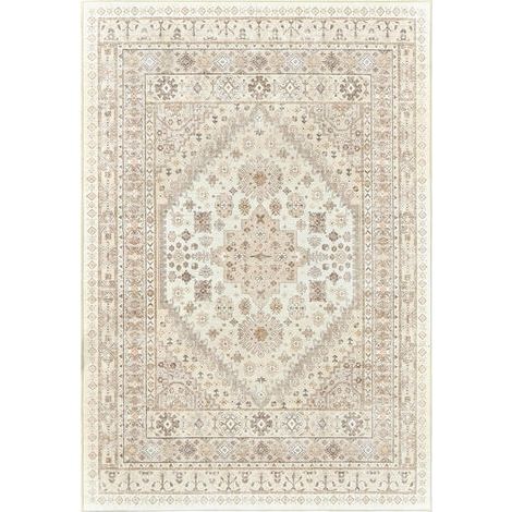 Wohnzimmerteppich, 4060 Cm, Beige, Kaschmirimitat, Gewaschen, Waschbare Bodenmatte, Retro-teppich, Großflächiger Anti-schmutz-teppich, Heimdekoration