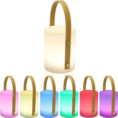 Zolginah Tischlampe Für Den Außenbereich, Dimmbar, Rgb, Kabellose Tischlampe, 8 Farben, Tragbare Tischlampe Für Den Außenbereich, Garten, Wohnzimmer, Terrasse, Innenlaterne A