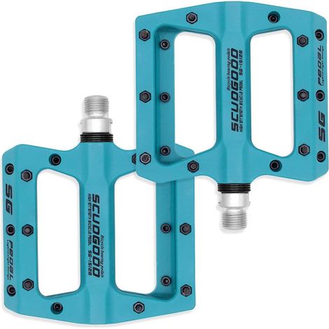 1 Paar Set, Fahrradzubehör, Mtb-pedale, Ultraleichte Und Langlebige Bmx-straßen-hybridpedale 9/16 Zoll (blau)
