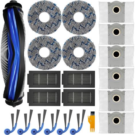 21 Stück Roboter-staubsauger-zubehör Für Ecovacs Deebot T30c Omni Gen2, T30c Omni, 1 Hauptbürste, 4 Reinigungstücher, 4 Filter, 6 Staubbeutel, 6 Seitenbürsten, Zubehör