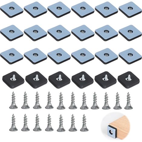 24 Stück Teflon-schraubgleiter Ø 25 Mm, Teflon-möbelgleiter Mit Schrauben Zum Wirksamen Schutz Ihrer Möbel, Stühle, Böden, Möbelgleiter Für Stuhl, Sofa, Schreibtisch, Tisch