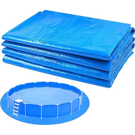 3m Runde Poolmatte, Pannensicher, Bodenschutzpolsterung Für Terrasse, Auffahrt, Poolrand