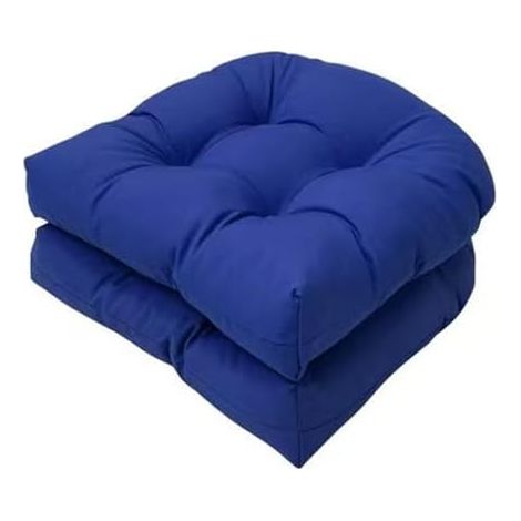 Eiförmiges Schaukelstuhlkissen, Set Mit 2 U-förmigen Kissen Für Outdoor-sessel, Sitzkissen Für Innen- Und Außenmöbel (farbe: Blau)