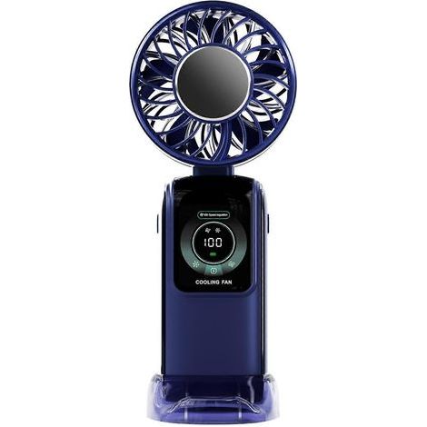 Honornic – 3600 Mah Leistungsstarker Und Leiser Tragbarer Ventilator, Aus Abs, Ideal Für Schlafzimmer, Büro Und Schule (blau).