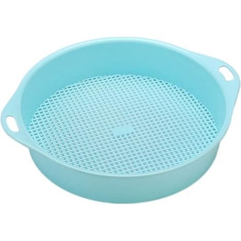 Honornic - Erdsieb, Gartensandsieb Mit Griff, Blau, Geeignet Für Kinder Und Erwachsene, Für Haus Und Rasen.