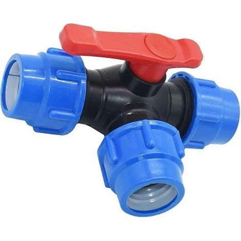 Kugelhahn, Schnellkupplung Für 32 Mm Pe-rohr, 3-wege-pvc-kugelhahn Mit Schnellschaltung, T-verbindung