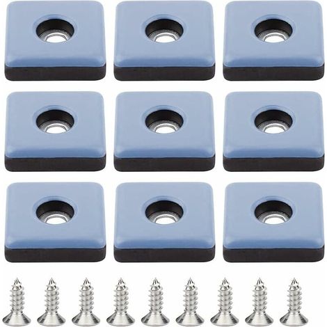Möbelgleiter, Gu.b/bon 24 Stück Teflon-möbelgleiter 25 Mm Stuhlbeine Mit Schrauben Ptfe-teflongleiter Puffer Stuhlgleiter Pad Quadratisches Einschraubbares Stuhlbein Für Bürostuhl Holzboden