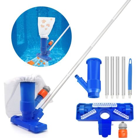 Poolsauger, Hand-poolsauger Mit Bürste Und Abnehmbarem Aluminiumgriff, Manueller Poolreiniger, Poolboden-staubsauger-set Für Schwimmbäder, Springbrunnen Und Whirlpools