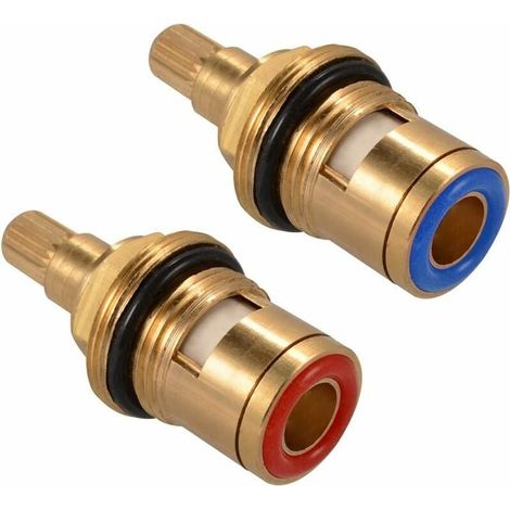 Rapanda – Wasserhahnkopf Aus Keramik – Paar Universalkartuschen G 1/2’ – 20 Kerben – 50 Mm – Einfache Installation Mit O-ring – 50 Mm-rapanda