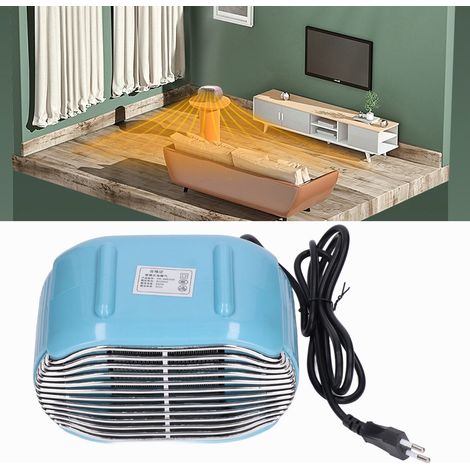 Schreibtischheizung, 800 W, 45 ° Schwenkbar, Blau, Tragbare Mini-heizung Mit Mehreren Geschwindigkeitseinstellungen Für Büro Und Haushalt
