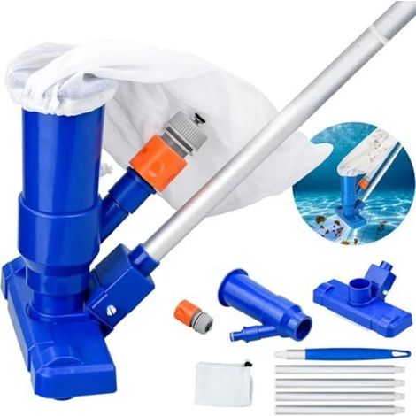 Schwimmbadstaubsauger, Tragbarer Schwimmbadstaubsauger Mit Teleskopstange Zum Reinigen Von Schwimmbädern – Blau