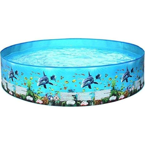 Sommerschwimmbecken Für Kinder, Ohne Aufblasen, Kinderwasserbecken, Hundebecken, Außenschwimmbecken, Nicht Aufblasbar, 152 X 25 Cm
