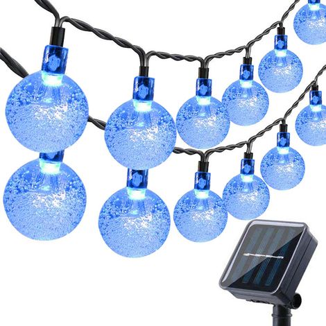 Moxled Solar-lichterkette Für Den Außenbereich – 60 Leds – 11 M – 8 Modi – Wasserdicht – 8 Modi – Für Garten, Terrasse, Balkon, Party – Blau