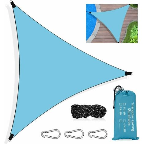 Trimec – 3 X 3 M Großes Dreieckiges Sonnensegel – Wasserdicht Mit Uv-schutz – Atmungsaktives Hdpe – Schnelle Installation Für Terrasse, Garten, Deck, Pool