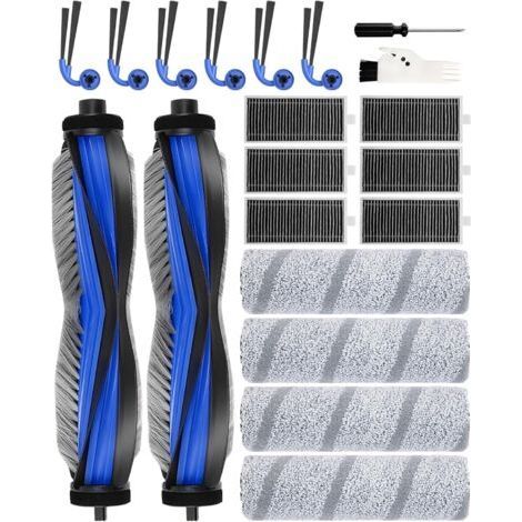 Union – 20-teiliges Zubehörset Für Ecovacs Deebot X11 Omnicyclone/x11 Pro – 2 Hauptbürsten, 6 Seitenbürsten, 6 Hepa-filter, 4 Waschwalzen