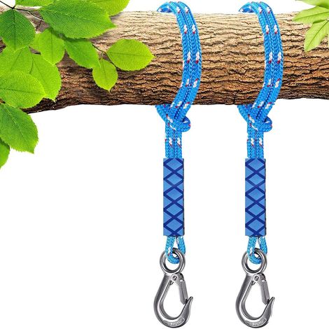 Zwei Schaukel-hängeseile, 0,6 Meter Lang, Mit Karabinern, Zum Verbinden Einer Indoor-/outdoor-hängematte, Mit Haken.