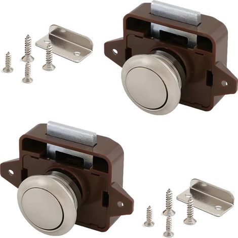 2er-pack Verriegelungsknopf, Druckknopf, Wohnmobil-knopf, Verriegelungsknopf Für Türen, Schränke, Wohnmobile Und Yachten, 15–18 Mm Breit (braun)