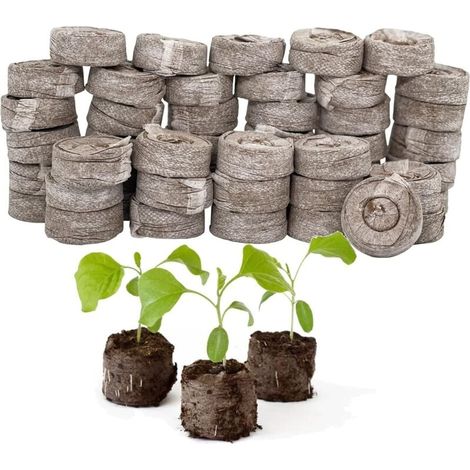 50 Stück Wachstumspellets, Komprimierter Torf, Mit Nährstoffen, Setzling-ernährungsblock, Für Den Anbau Von Gartenpflanzen