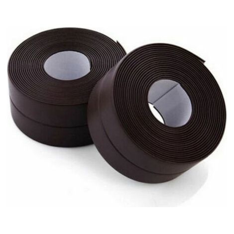 Dichtungsrolle, 2 Rollen Wasserdichtes Selbstklebendes Dichtungsband, Pvc-klebedichtband Für Wand, Dusche, Wc, Küche, Badezimmer (braun)
