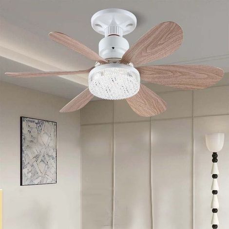 E27 Led-lüfterlampe, Geräuschlos, Mit 3 Einstellbaren Geschwindigkeiten, Dimmbares Licht, Fernbedienung, Für Wohnzimmer, Küche, Schlafzimmer