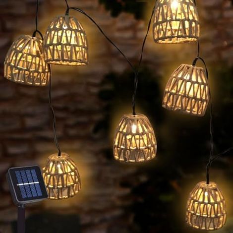 Solar-lichterkette Für Den Außenbereich, 3,6 M Lange Led-lichterkette, Solarlaternen Für Garten, Hof Und Partys