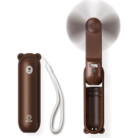 Tragbarer Mini-ventilator, 3-in-1-handventilator, Über Usb Wiederaufladbarer Kleiner Tragbarer Taschenventilator, Batteriebetriebener Ventilator [14–21 Betriebsstunden] Mit Powerbank