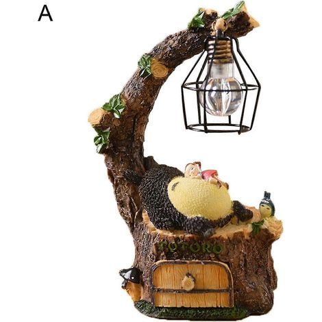 Totoro Led-nachtlampe Aus Harz, Dekoratives Modell Zur Präsentation Zu Hause.