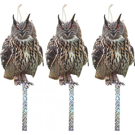 [französische Tage]set Mit 3 Vogelabwehrmitteln – Tauben- Und Eulenabwehrmittel – Reflektierend – Mit Eulenförmiger Glocke