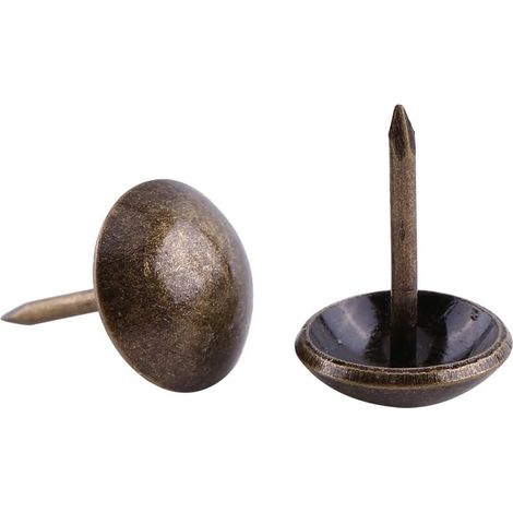 1 Beutel Mit 100 Stück Retro-antik-dekornägeln, Antik-bronze-farbe, Eisen Für Sofa-dekoration, Polstermöbel, Reißzwecke