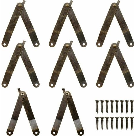 8-teiliges Antikes Stützscharnier, Flexible Stützscharniere, Pufferstützscharnier, Hauptsächlich Für Schranktüren Und Küchenschränke Verwendet, Seuçais